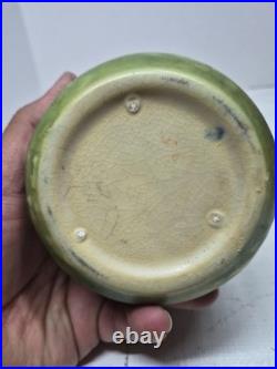 5.5 Roseville Blackberry 1932 Sunset Pottery Green Bee Hive Ceramic Vase 569-5