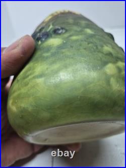 5.5 Roseville Blackberry 1932 Sunset Pottery Green Bee Hive Ceramic Vase 569-5