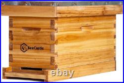 5 Frame Bee Hive Nuc Box Coated with 100% Beeswax Includes Beehive Frames and Wa