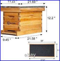 5 Frame Bee Hive Nuc Box Coated with 100% Beeswax Includes Beehive Frames and Wa