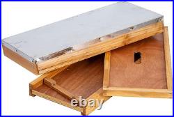 5 Frame Bee Hive Nuc Box Coated with 100% Beeswax Includes Beehive Frames and Wa