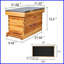 5-Frame Nuc Beehive Box for Beekeeping Complete Bee Hive Nuc Box Kit Dipped in