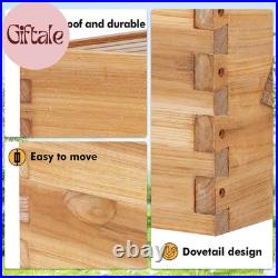 5 Frame Nuc Beehive Kit, Complete Bee Hive Nuc Box Coated with Beeswax Includes