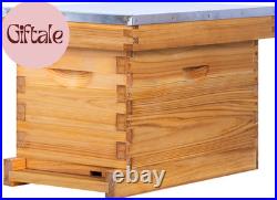 5 Frame Nuc Beehive Kit, Complete Bee Hive Nuc Box Coated with Beeswax Includes