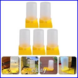 5 Pcs Bee Water Cups for Garden Beehive Feeder Entrance Beekeeping