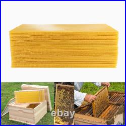 60Pcs Bee Hive Foundation Sheets, 9 Langstroth Beehive Wax Foundation, Deep Bee