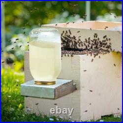 60Pcs Beehive Feeder Lid Durable Iron Bee Watering Station Accessory Golden