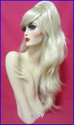 60s NANCY SINATRA BEEHIVE Long Wig! Custom Costume Drag Queen Blonde ALL COLORS