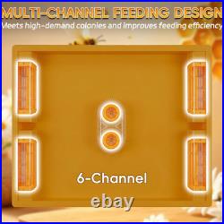 6 Channels Food-Grade Bee Top Feeder, Langstroth 10 Frame Bee Hive Top Feeder