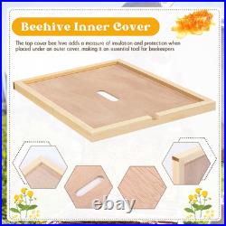 6 Pcs Beehive Inner Cover for 10 Frame Hive Box Cover with Feeding Hole Beehive