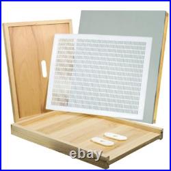6 Pcs Beehive Parts Kit Natural Wood for 10 Frame Langstroth Bee Hive