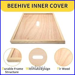 6 Pcs Beehive Parts Kit Natural Wood for 10 Frame Langstroth Bee Hive