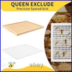 6 Pcs Beehive Parts Kit Natural Wood for 10 Frame Langstroth Bee Hive