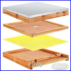 6 Pcs Beehive Parts Kit for 10 Frame Bee Hive Includes Telescoping Top Cover Ova