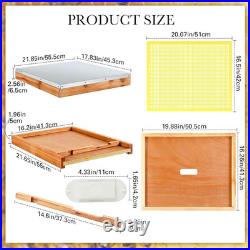 6 Pcs Beehive Parts Kit for 10 Frame Bee Hive Includes Telescoping Top Cover Ova