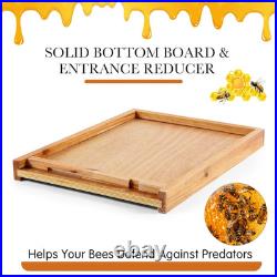 6 Pcs Beehive Parts Kit for 10 Frame Bee Hive Includes Telescoping Top Cover Ova