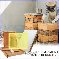 6 Pcs Beehive Parts Kit for 10 Frame Bee Hive Includes Telescoping Top Cover Ova