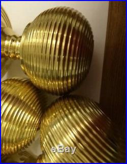 6x Pairs Brass Beehive handles Victorian Antique reeded beehive door Knob