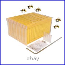 7PCS Auto Flwoing Honey Frames Bee Hive Box Beekeeping Beehive Tool +Scraper