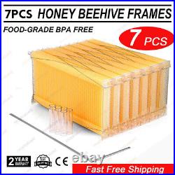 7PCS Auto Honey Bee Hive Frames + Beehive Beekeeping Brood Cedarwood House Box