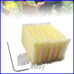 7PCS Auto Honey Beekeeping Beehive Raw Bee Comb Hive Frames Harvesting DHL