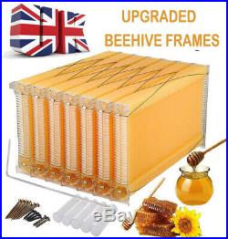 7PCS Auto Honey Beekeeping Beehive Raw Bee Comb Hive Frames Harvesting UK STOCK