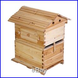 7PCS Auto Honey Hive Beehive Frames Beekeeping Natural Brood Wooden Brood Box