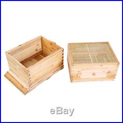 7PCS Auto Honey Hive Beehive Frames Beekeeping Natural Brood Wooden Brood Box