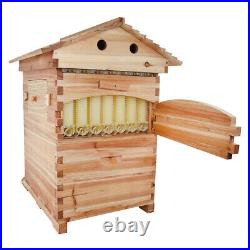 7PCS Free Flowing Honey Beehive Frames + Beekeeping Brood Wooden Bee Hive House