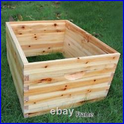 7PCS Free Flowing Honey Hive Beehive Frames+Unique Beehive House Cedarwood Box