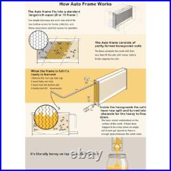 7PCS Upgraded Auto Flow Honey Beekeeping Beehive Bee Comb Hive Frames Harvesting