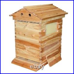 7PC Upgraded Beekeeping Tool Hive Frames & Honey Flow Beehive Wooden Brood Box A