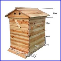 7PC Upgraded Beekeeping Tool Hive Frames & Honey Flow Beehive Wooden Brood Box A