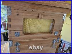 7Pcs Auto Free Flow Honey Beehive Frames + Beekeeping Brood Cedarwood Box Set