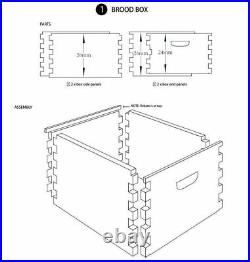 7Pcs Auto Free Flow Honey Beehive Frames & Beekeeping Brood Cedarwood Box Set UK