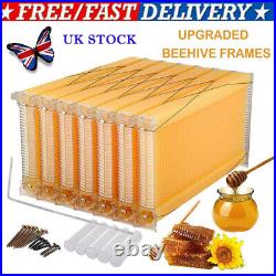 7Pcs Auto Honey Raw Beehive Frames Beekeeping Kits Bee Hive Frame Harvesting UK