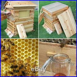 7Pcs Upgraded Auto Run Bee Comb Hive Frames or Wooden Beekeeping Beehive House
