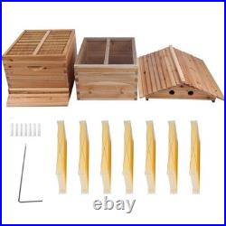 7 Auto Flow Honey Frames Cedarwood Beehive Brood Box Beekeeping Set