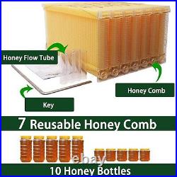 7 Free Flowing Honey Hive Beehive Frames for Auto Wood Beekeeping Brood Box