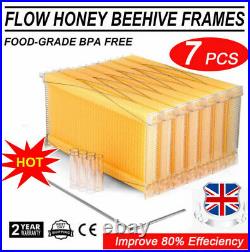 7 PCS Free Flowing Honey Hive Beehive Frames for Brood Beekeeping Box House UK