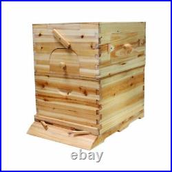 7 Pcs Auto Honey Hive Beehive Frames + Beekeeping Wooden House Up Box 1 Set