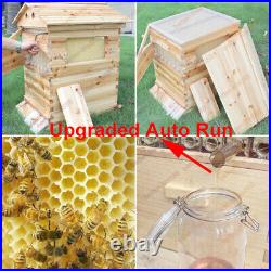 7pcs Auto Honey Hive Beehive Frames & Beekeeping Brood Cedarwood Box