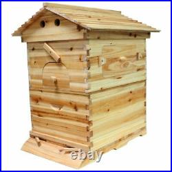 7pcs Auto Honey Hive Beehive Frames + Beekeeping Wooden House Up Box Set