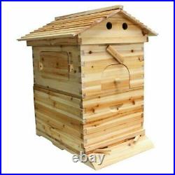 7pcs Auto Honey Hive Beehive Frames + Beekeeping Wooden House Up Box Set