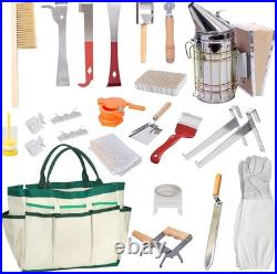 8-Frame Bee Hives and Supplies Starter Kit, Beehive Kit Dipped in 100% Beeswax, Be