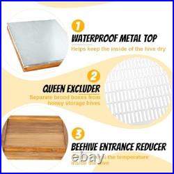 8-Frame Beehive Complete Bee Hive Boxes Starter Kit Dipped 1 Count (Pack of 1)