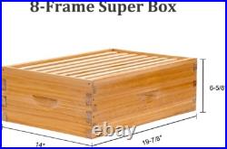 8 Frame Langstroth Bee Hive Coated with 100% Beeswax Includes Beehive Frames