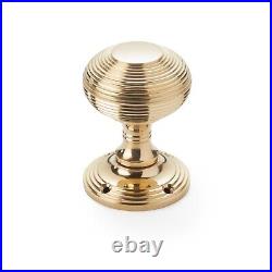 8 Pairs Solid Polished Brass Beehive Mortice Door Knobs Knob Pair Set New