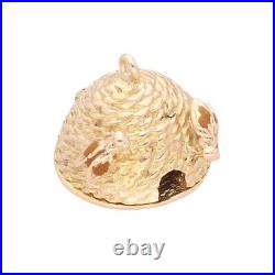 9Carat Yellow Gold Bee Hive'You Are My Queen' Openable Charm (17x11mm)