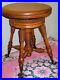 ANTIQUE_PIANO_ORGAN_STOOL_SOLID_OAK_withCLAW_BALL_FEET_BEE_HIVE_TURNINGS_CA_1900_01_qogl